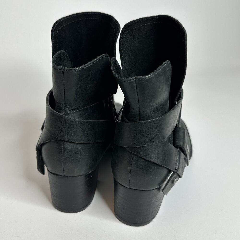 Ugg Elysian Leather Black Ankle Heel Boots Booties Size US 6.5 Womens EUC - Picture 5 of 16